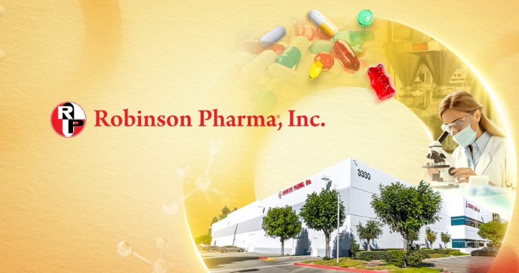 Robinson Pharma is your total solution for supplement manufacturing. We are able to formulate, create, package, label, and ship to meet your needs.